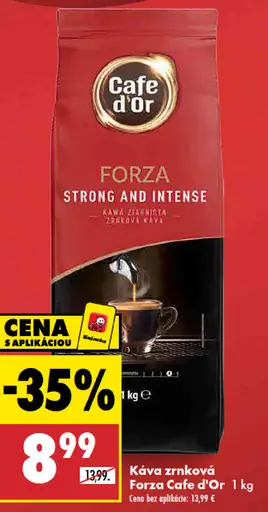Cafe d’Or Forza zrnková káva strong and intense