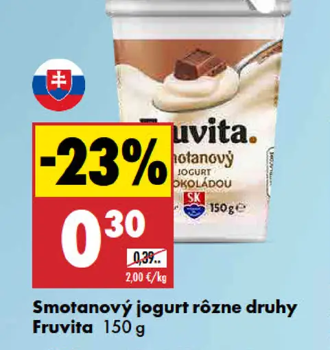 Fruvita Smotanový jogurt rôzne druhy