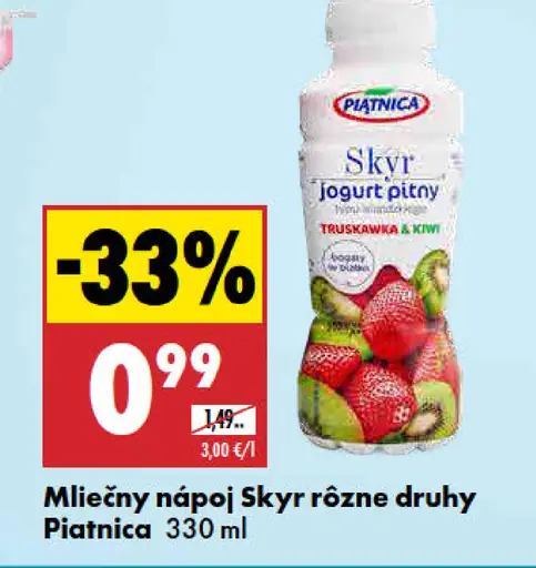 Piatnica Skyr mliečny nápoj rôzne druhy
