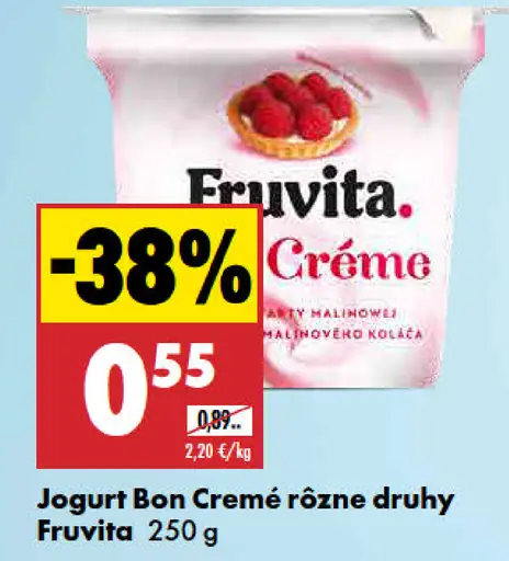 Fruvita Jogurt Bon Créme rôzne druhy