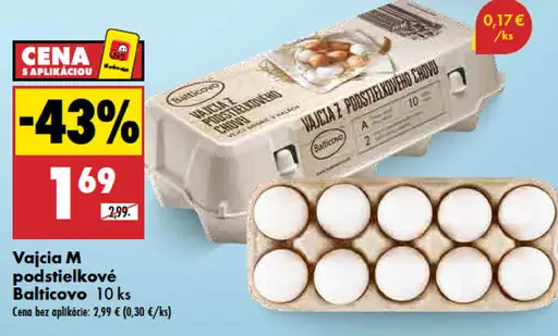 Balticovo vajcia M podstielkové