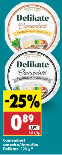 Delikate Camembert senovka