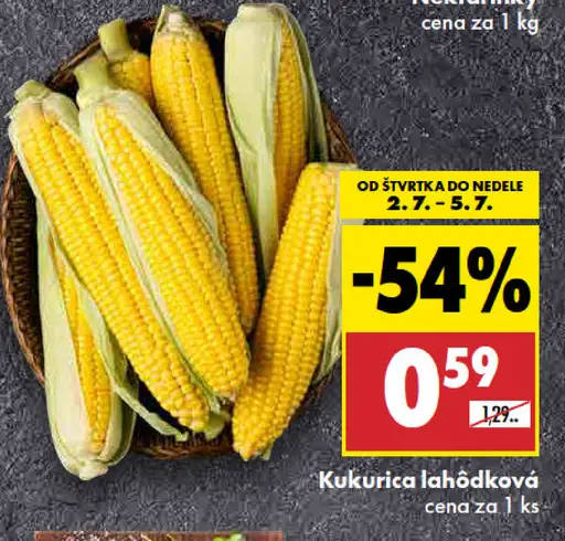 Kukurica lahôdková čerstvá