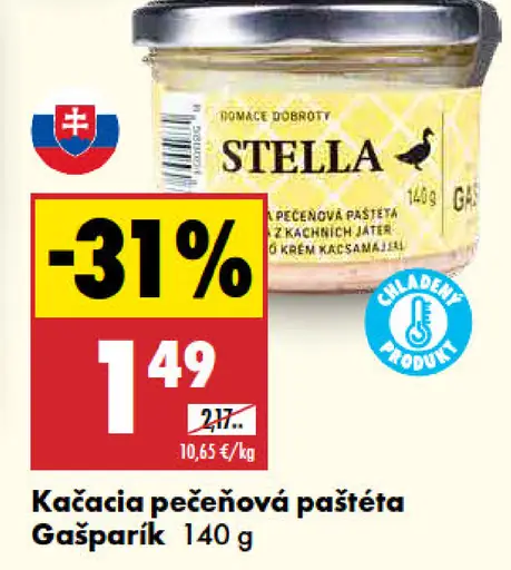 Gašparík kačacia pečeňová paštéta