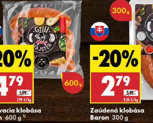 Baron zaúdená klobása