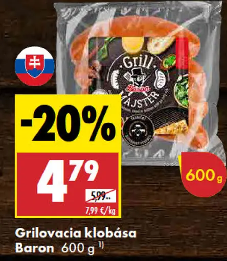 Baron grilovacia klobása