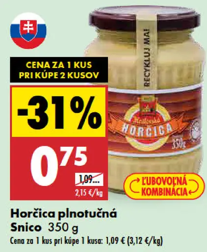 Snico Horčica plnotučná