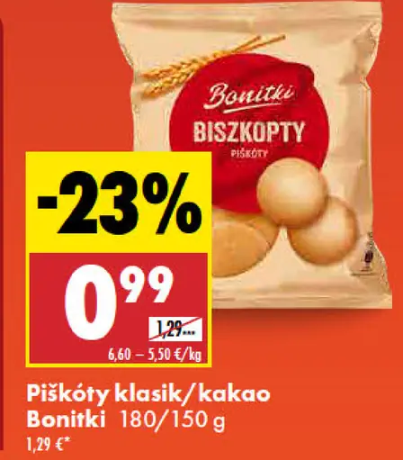 Bonitki Piškóty kakao/klasik