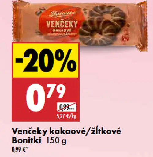 Bonitki venčeky slivkové alebo kakaové