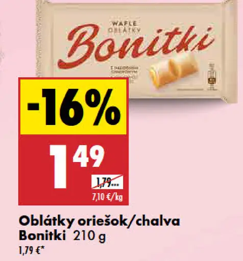 Bonitki oblátky orejskové/halva