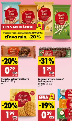 Bonitki ovsené sušienky kakaové alebo kakaové s orechmi