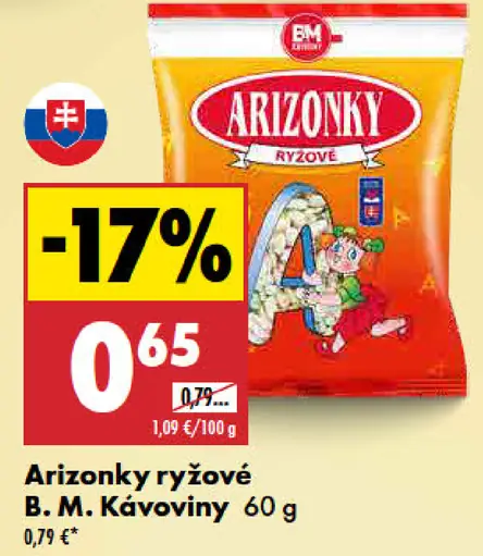 B. M. Kávoviny Arizonky ryžové
