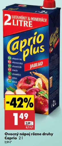 Caprio Ovocný nápoj rôzne druhy