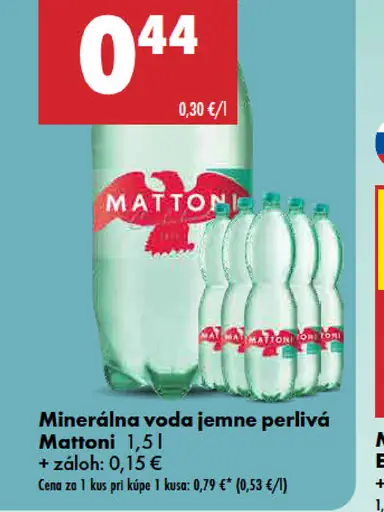 Mattoni minerálna voda perlivá