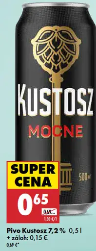 Kustosz mocne 7,2 % plechovka