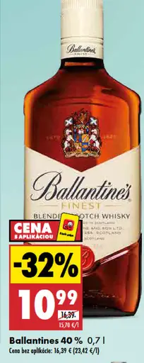 Ballantine’s Finest 40 % blended Scotch whisky