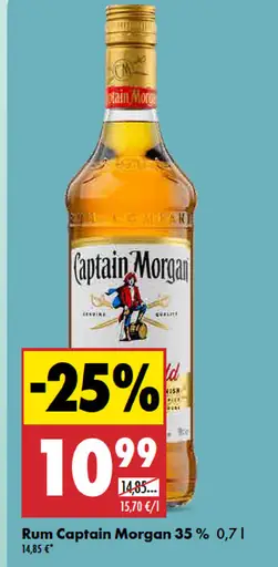 Rum Captain Morgan 35 %