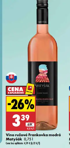 Matyšák Vino ružové Frankovka modrá