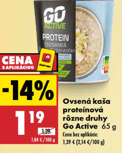 Go Active Ovsená kaša proteínová