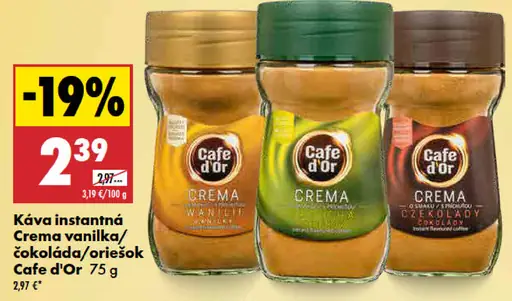 Cafe d'Or Káva instantná Crema vanilka/čokoláda/oriešok
