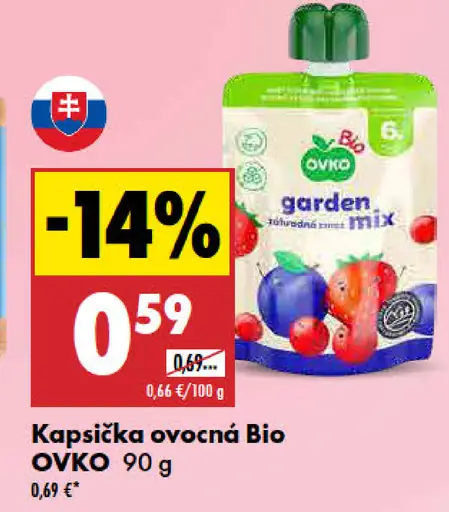 Ovko kapsička ovocná BIO Garden mix