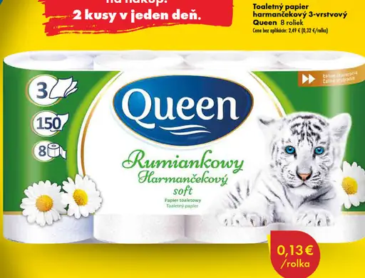 Queen Harmančekový Toaletný papier