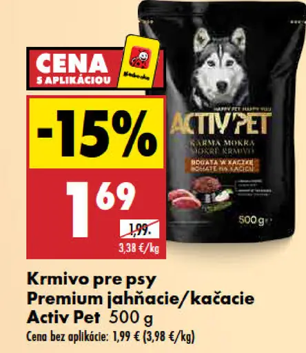 Activ Pet krmivo pre psy Premium jahňacie/kačacie