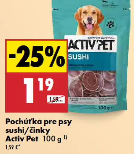 Activ Pet pochúťka pre psy sushi/čin­ky