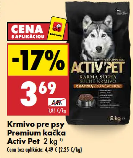 Activ Pet krmivo pre psy Premium kačka