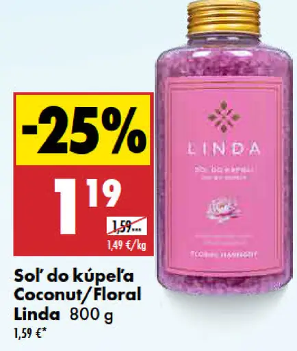 Linda soľ do kúpeľa Coconut / Floral