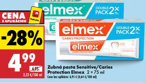 Zubná pasta Sensitive/Caries Protection Elmex