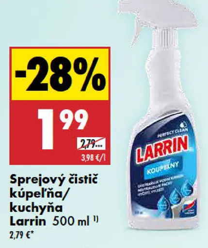 Larrin Sprejový čistiť kúpeľňa/kuchyňa