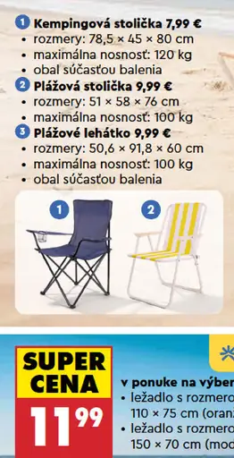 Plener kempingová stolička