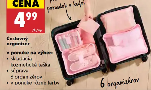 Smukee cestovný organizér