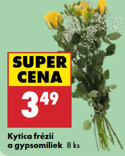 Kytica frézií a gypsomiliek