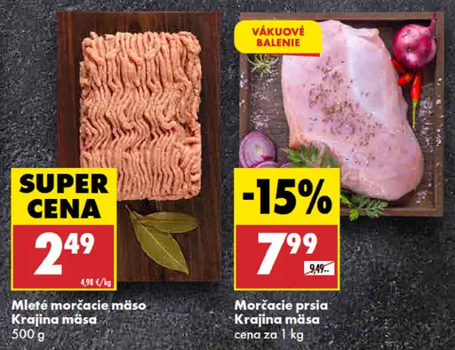 Krajina mäsa mleté morčacie mäso