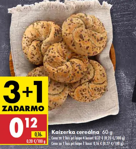Kaizerka cereálna pečivo