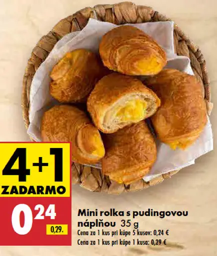 Mini rolka s pudingovou náplňou