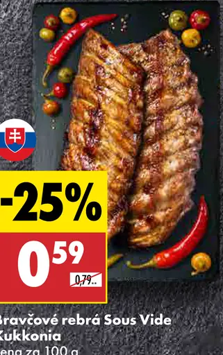 Kukkonia Bravčové rebrá Sous Vide