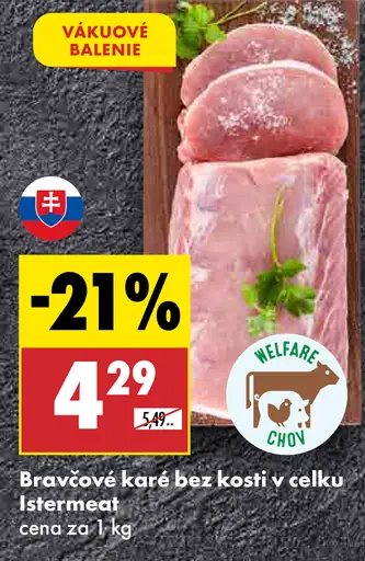 Istermeat Bravčové karé bez kosti v celku