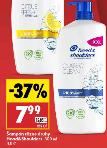 Head&Shoulders šampón rôzne druhy