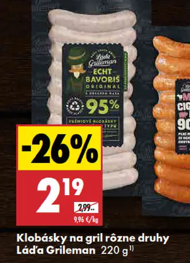 Láďa Grileman klobásky na gril rôzne druhy