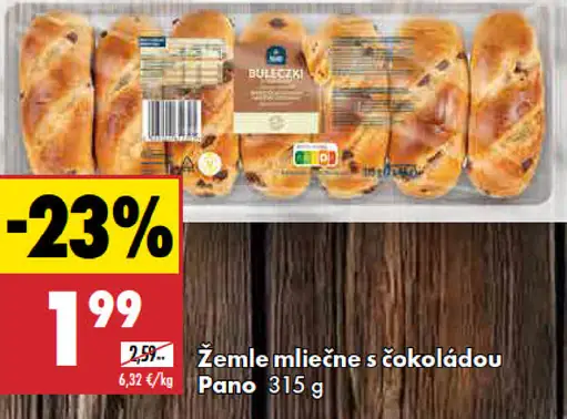 Pano žemle mliečne s čokoládou