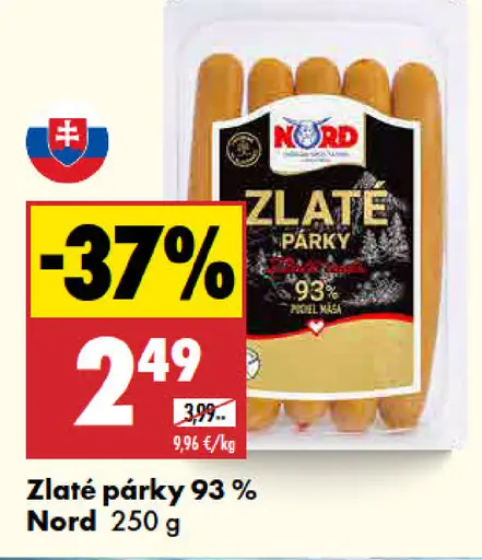 NORD Zlaté párky 93%