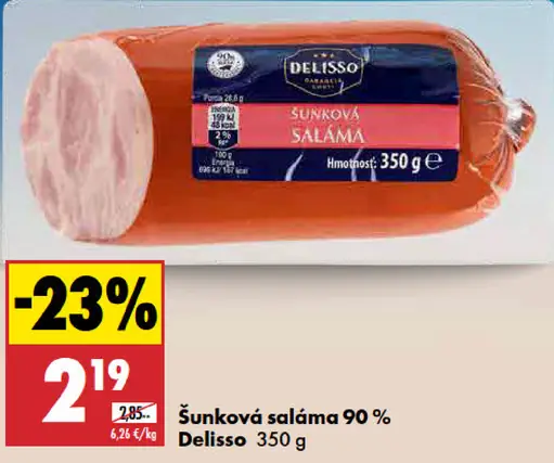 Delisso Šunková saláma 90%