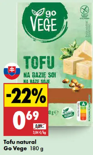 Go Vege tofu natural
