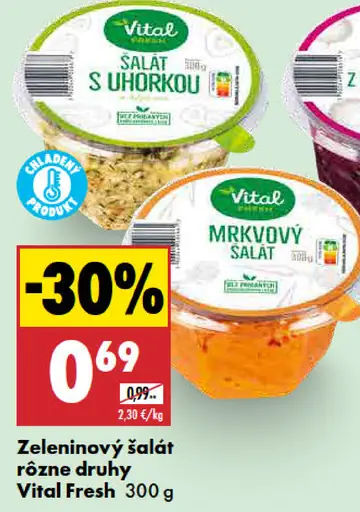 Vital Fresh Zeleninový šalát - rôzne druhy