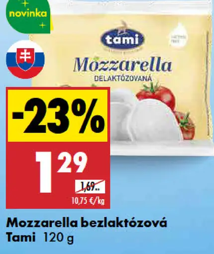 Tami mozzarella bezlaktózová