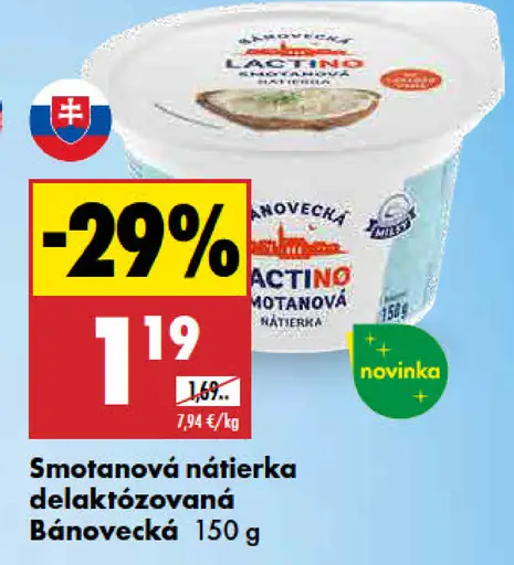 Bánovecká smotanová nátierka delaktózovaná