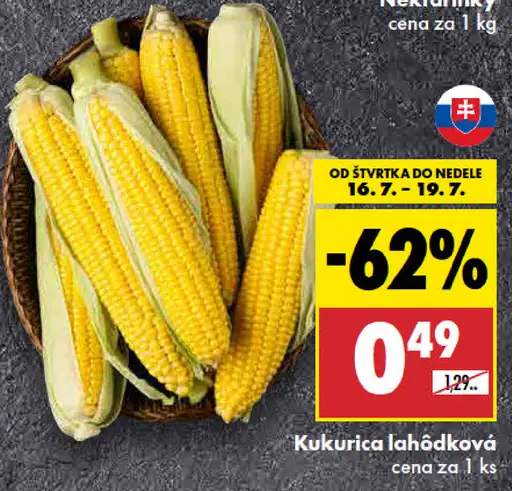 Kukurica lahôdková čerstvá